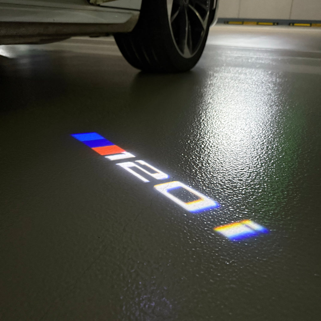 ÉCLAIRAGE DE PROJECTEUR BMW M3 LOGO Nr.24 (quantité 1 = 1 jeux / 2 feux de porte)