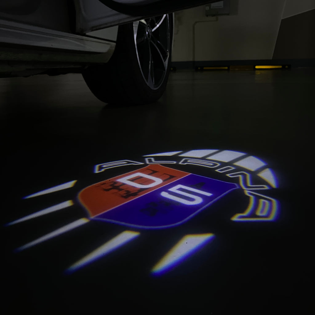 ALPINA D5 LOGO PROJECTOT LIGHTS  (quantity 1 = 1 sets/2 door lights) Nr.07A19