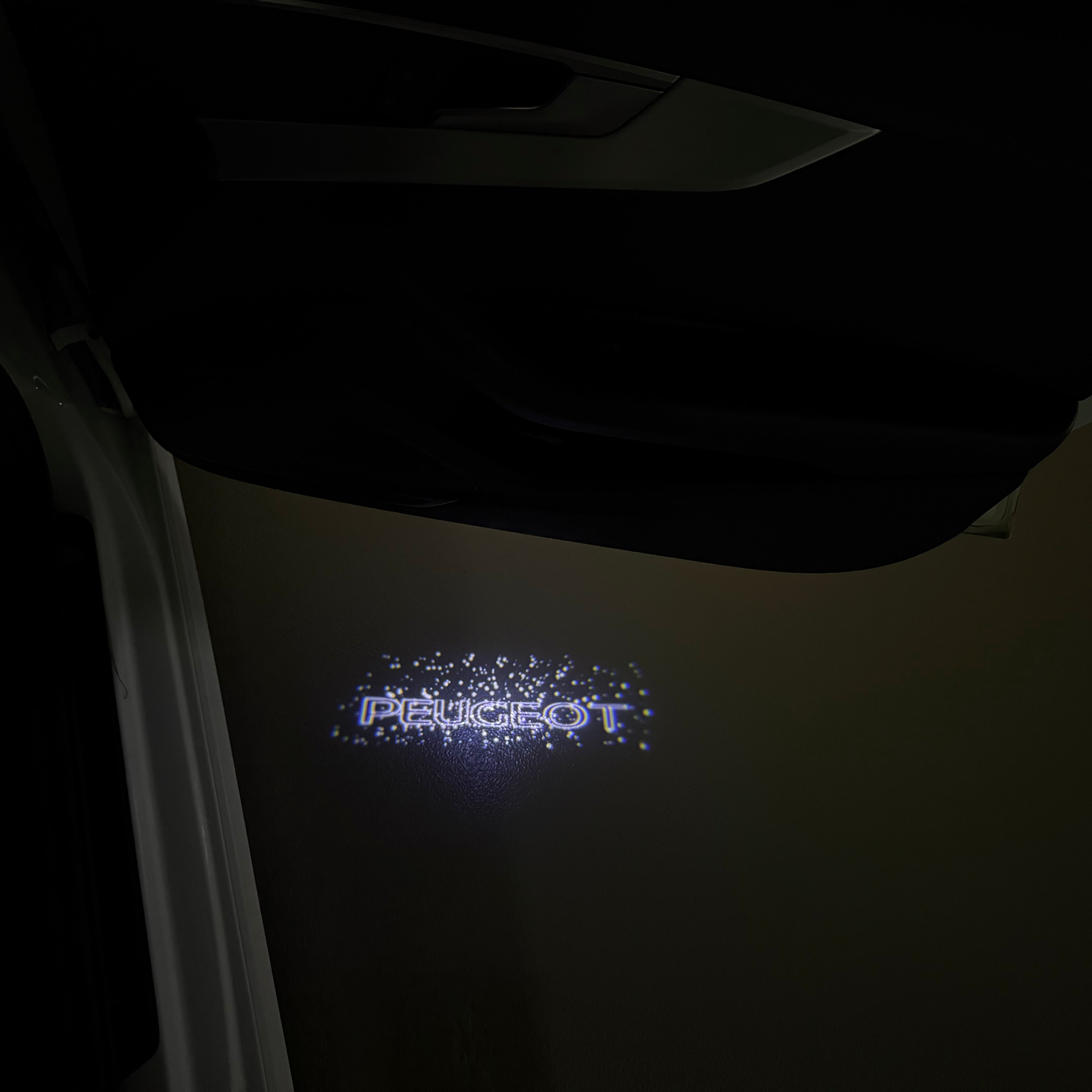 PEUGEOT ORIGINAL  LOGO PROJECTOT LIGHTS (quantity 1 = 1 sets/2 door lights) Nr.6024q72