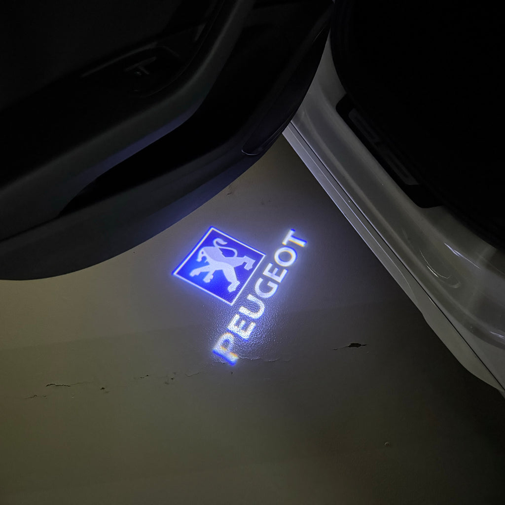 PEUGEOT ORIGINAL  LOGO PROJECTOT LIGHTS (quantity 1 = 1 sets/2 door lights) Nr.6024q68