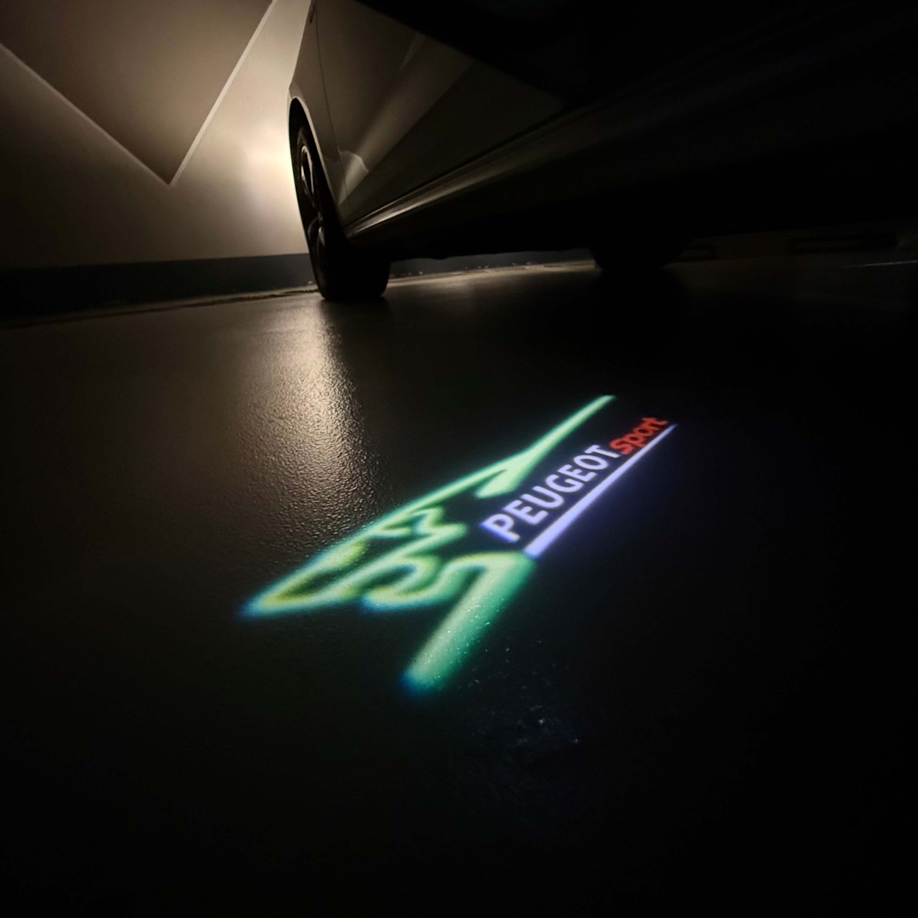 PEUGEOT SPORT  LOGO PROJECTOT LIGHTS (quantity 1 = 1 sets/2 door lights) Nr.6024q75