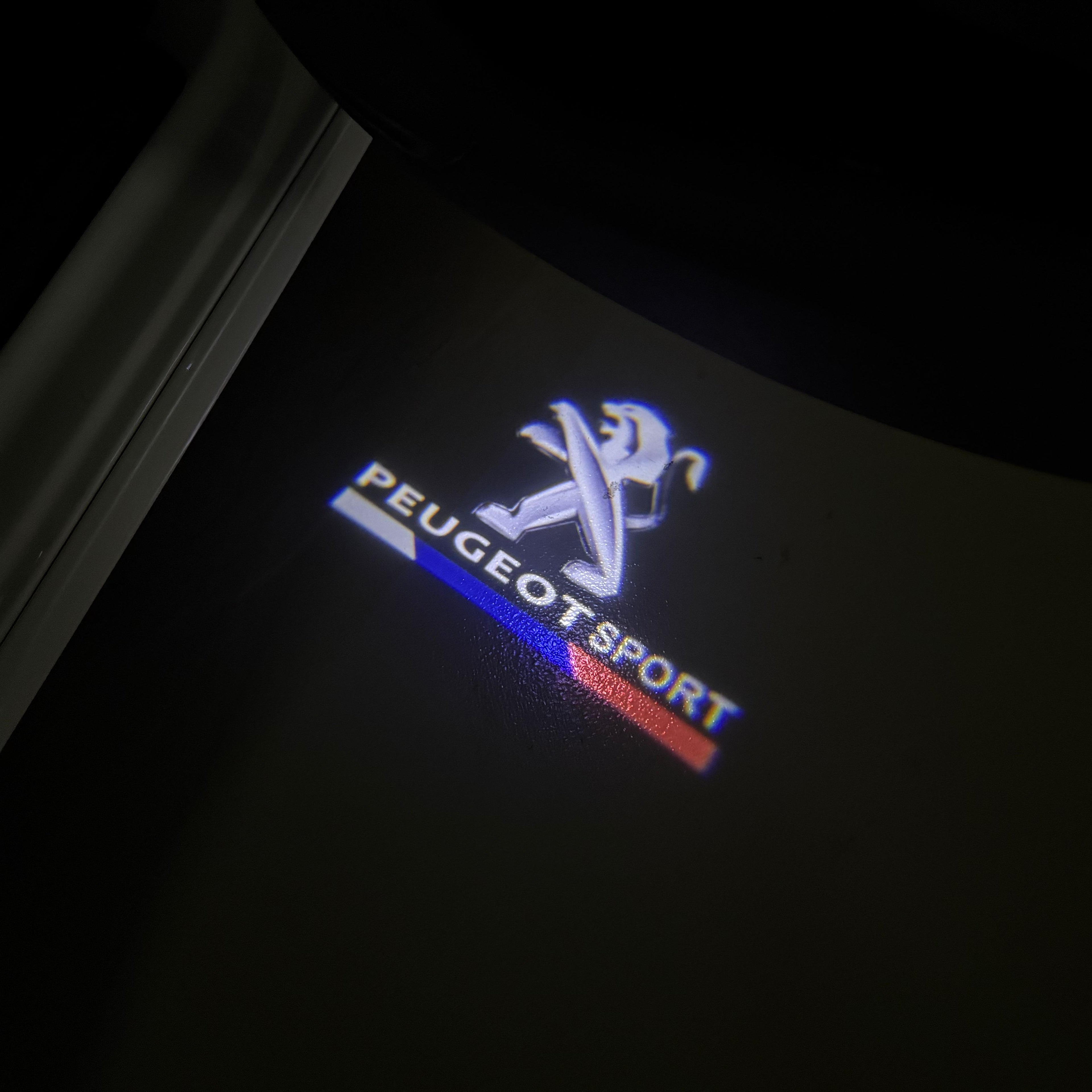 PEUGEOT SPORT LOGO PROJECTOT LIGHTS (quantity 1 = 1 sets/2 door lights) Nr.6024q79