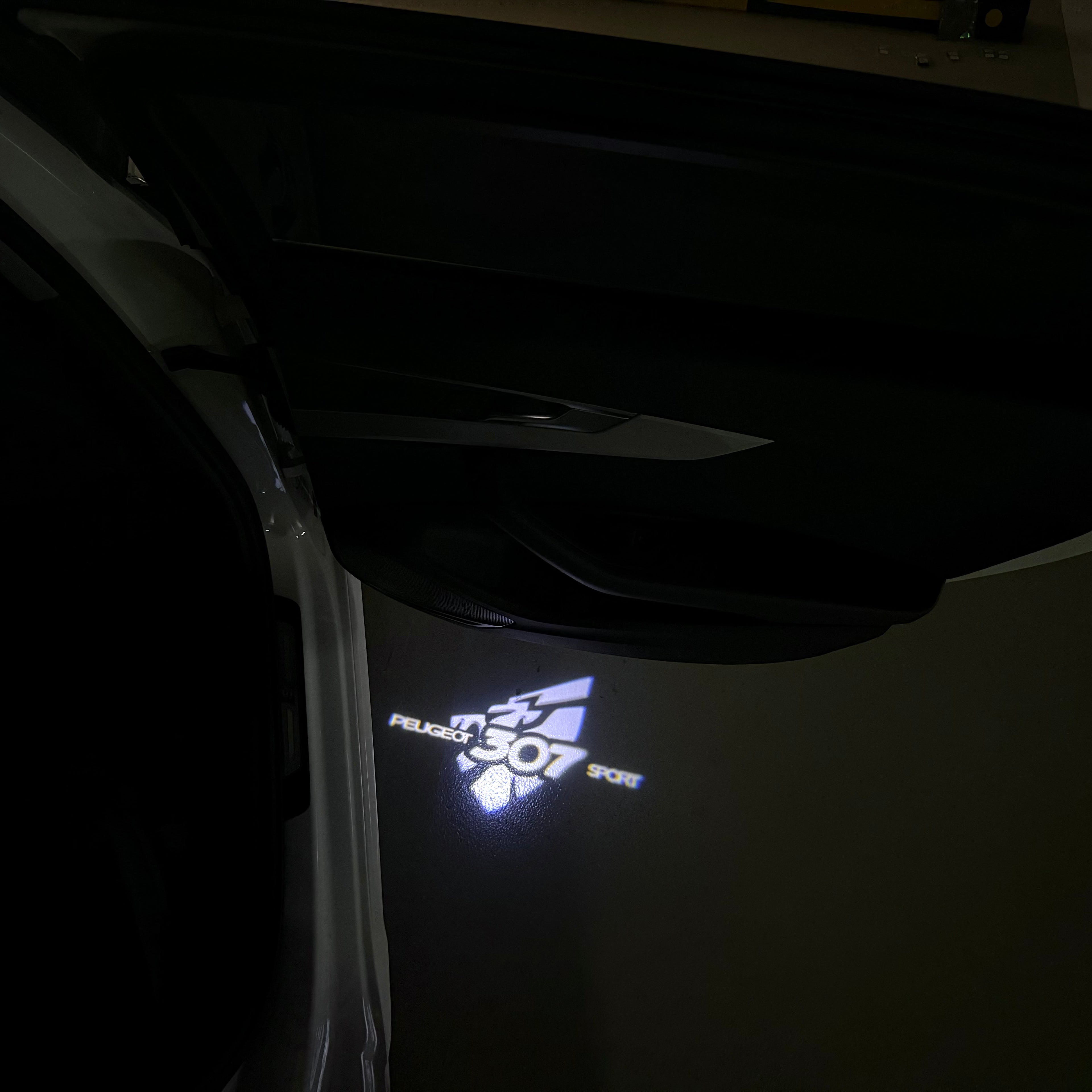 PEUGEOT  307 SPORT  LOGO PROJECTOT LIGHTS (quantity 1 = 1 sets/2 door lights) Nr.6024q23