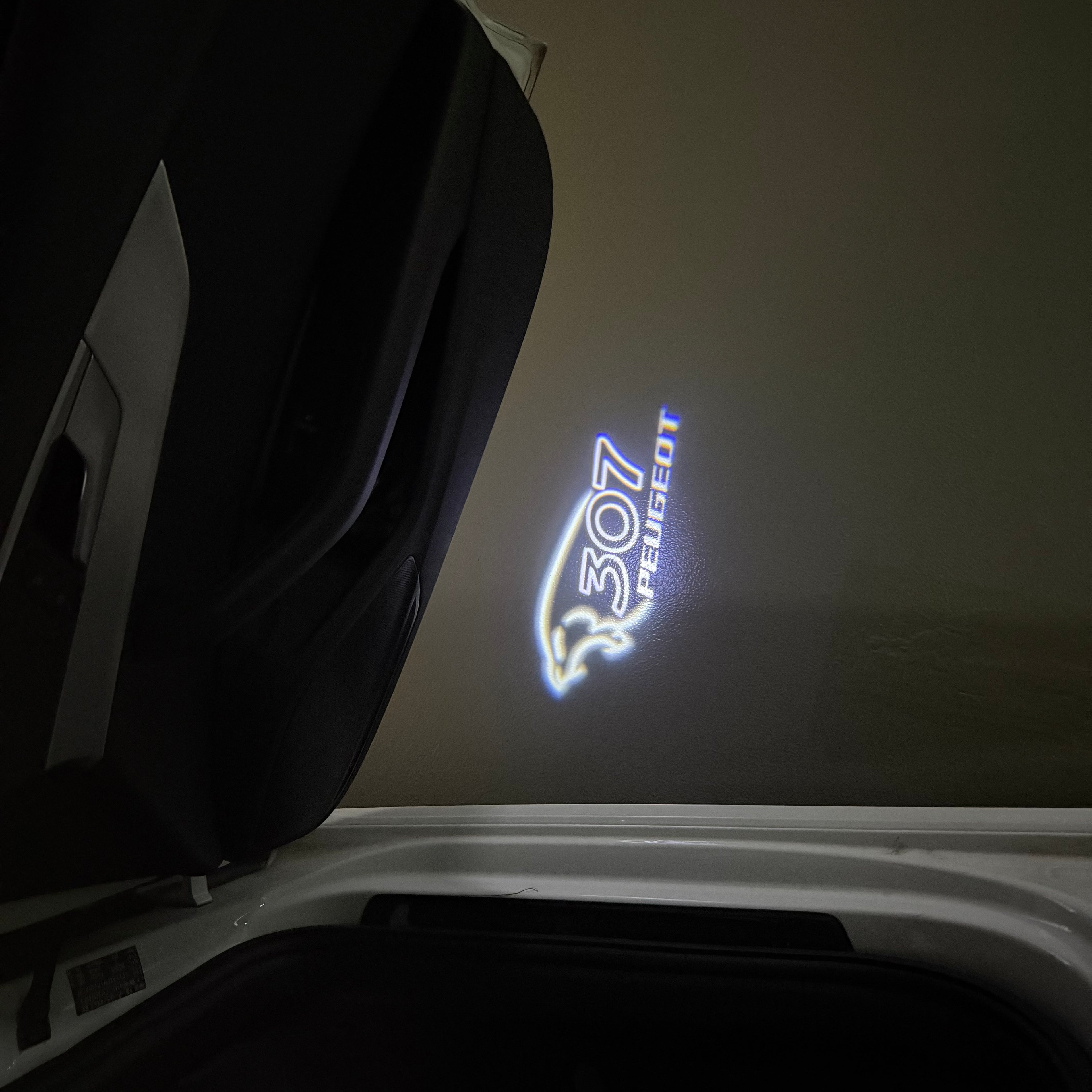 PEUGEOT 307  LOGO PROJECTOT LIGHTS (quantity 1 = 1 sets/2 door lights) Nr.6024q24