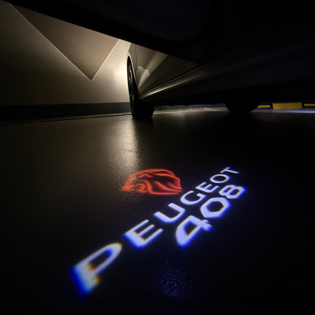 PEUGEOT  408  LOGO PROJECTOT LIGHTS (quantity 1 = 1 sets/2 door lights) Nr.6024q42