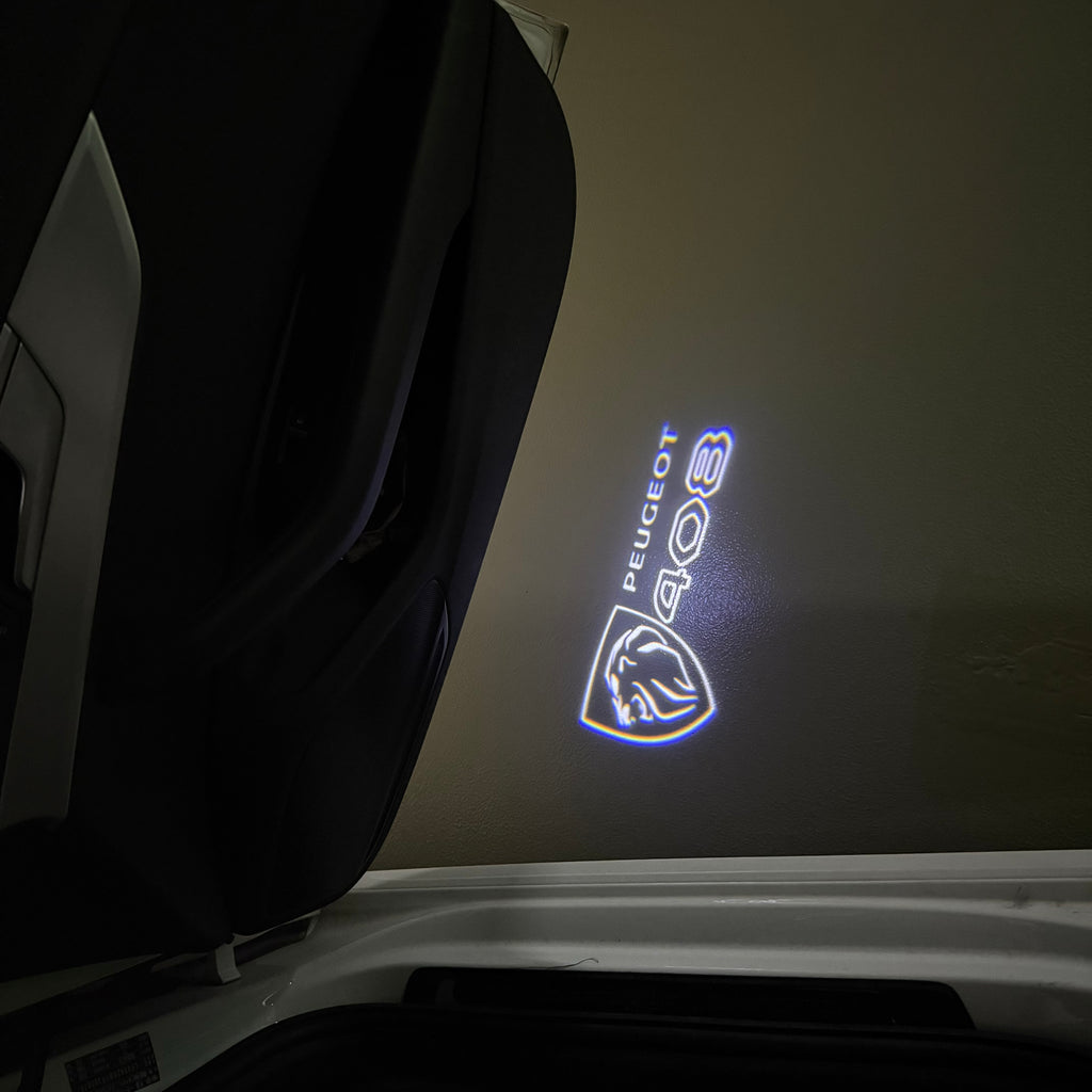 PEUGEOT   408  LOGO PROJECTOT LIGHTS (quantity 1 = 1 sets/2 door lights) Nr.6024q40