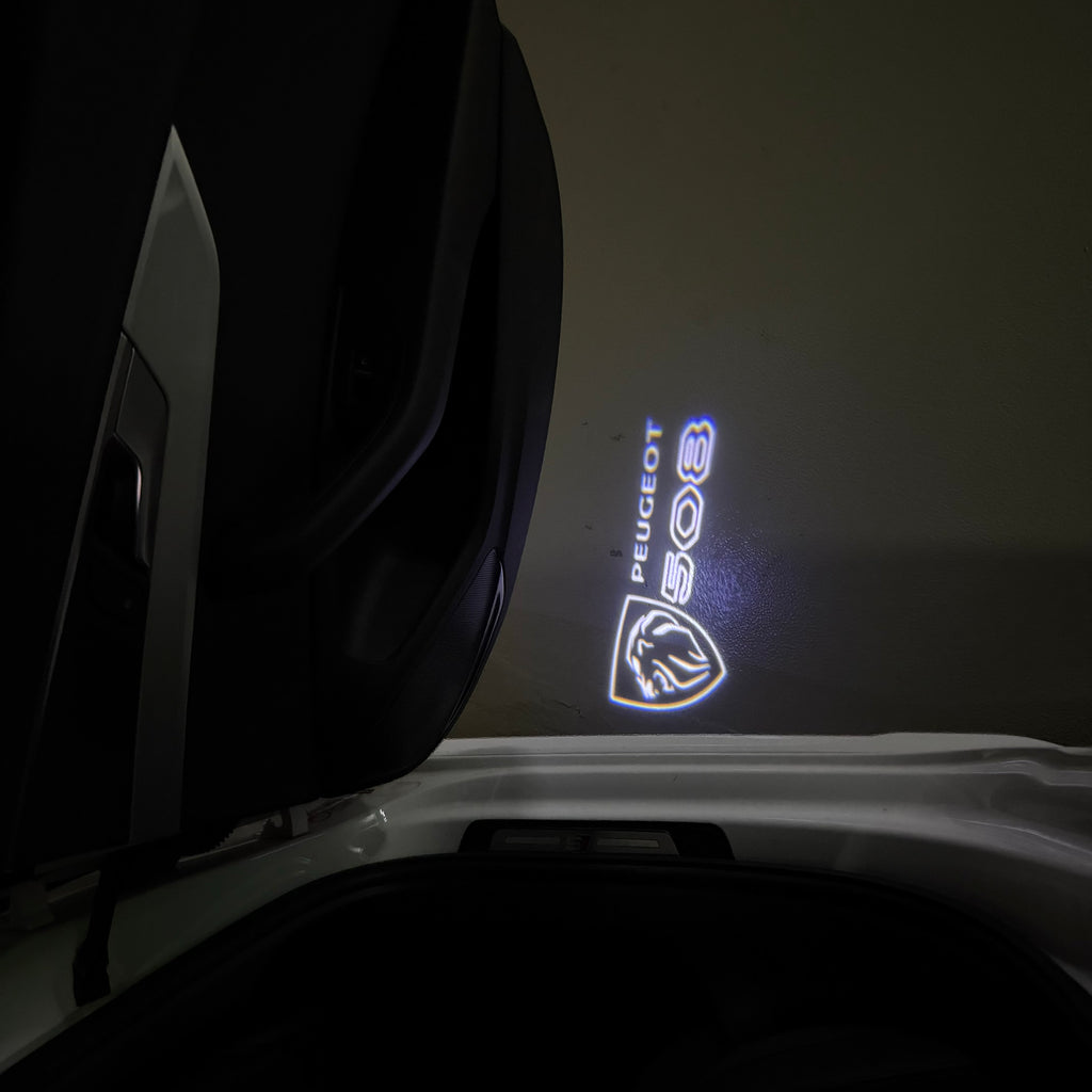 PEUGEOT   408  LOGO PROJECTOT LIGHTS (quantity 1 = 1 sets/2 door lights) Nr.6024q40