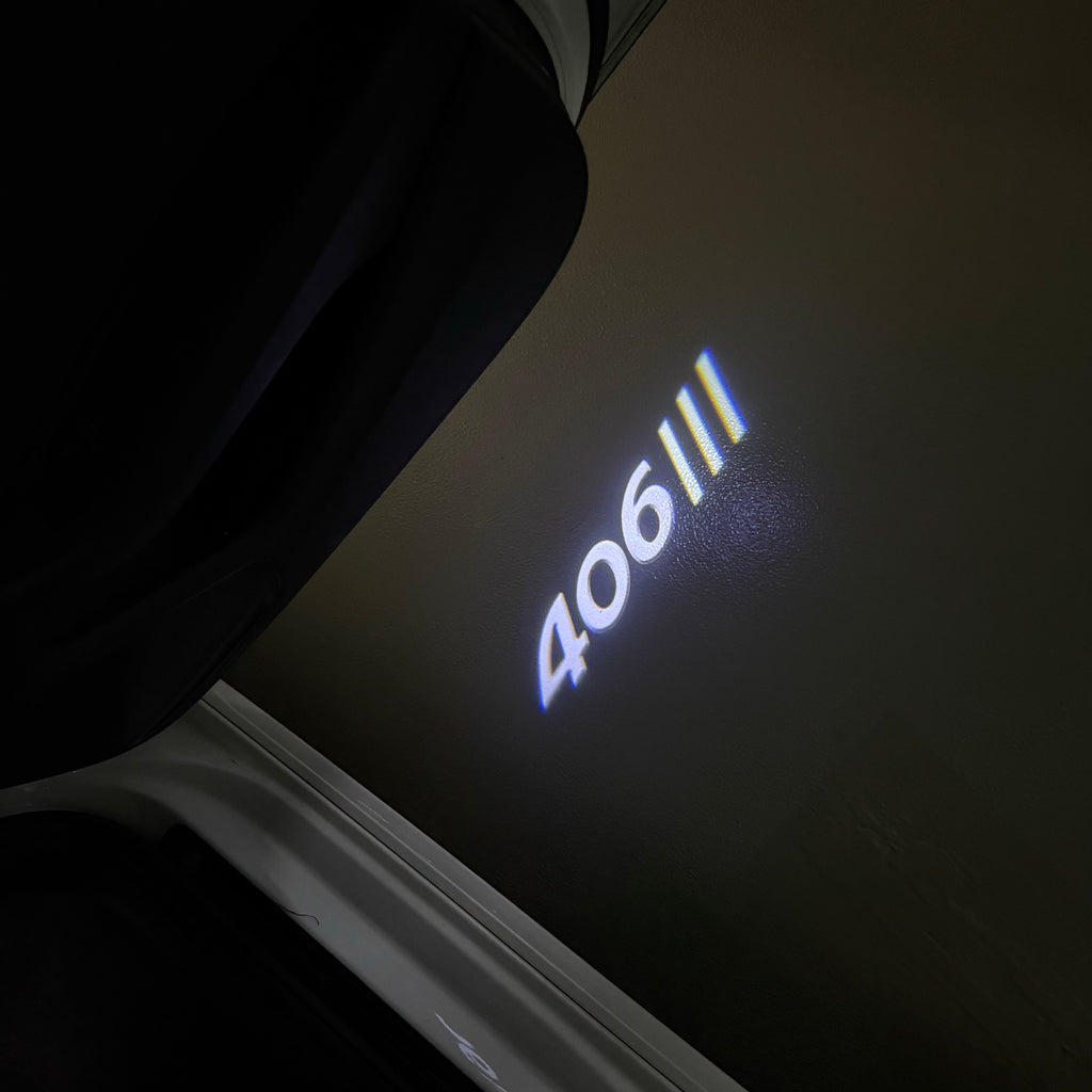 ÉCLAIRAGE DE PROJECTEUR BMW M3 LOGO Nr.24 (quantité 1 = 1 jeux / 2 feux de porte)