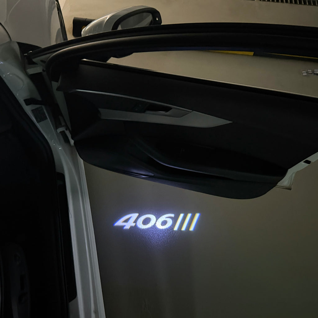 ÉCLAIRAGE DE PROJECTEUR BMW M3 LOGO Nr.24 (quantité 1 = 1 jeux / 2 feux de porte)