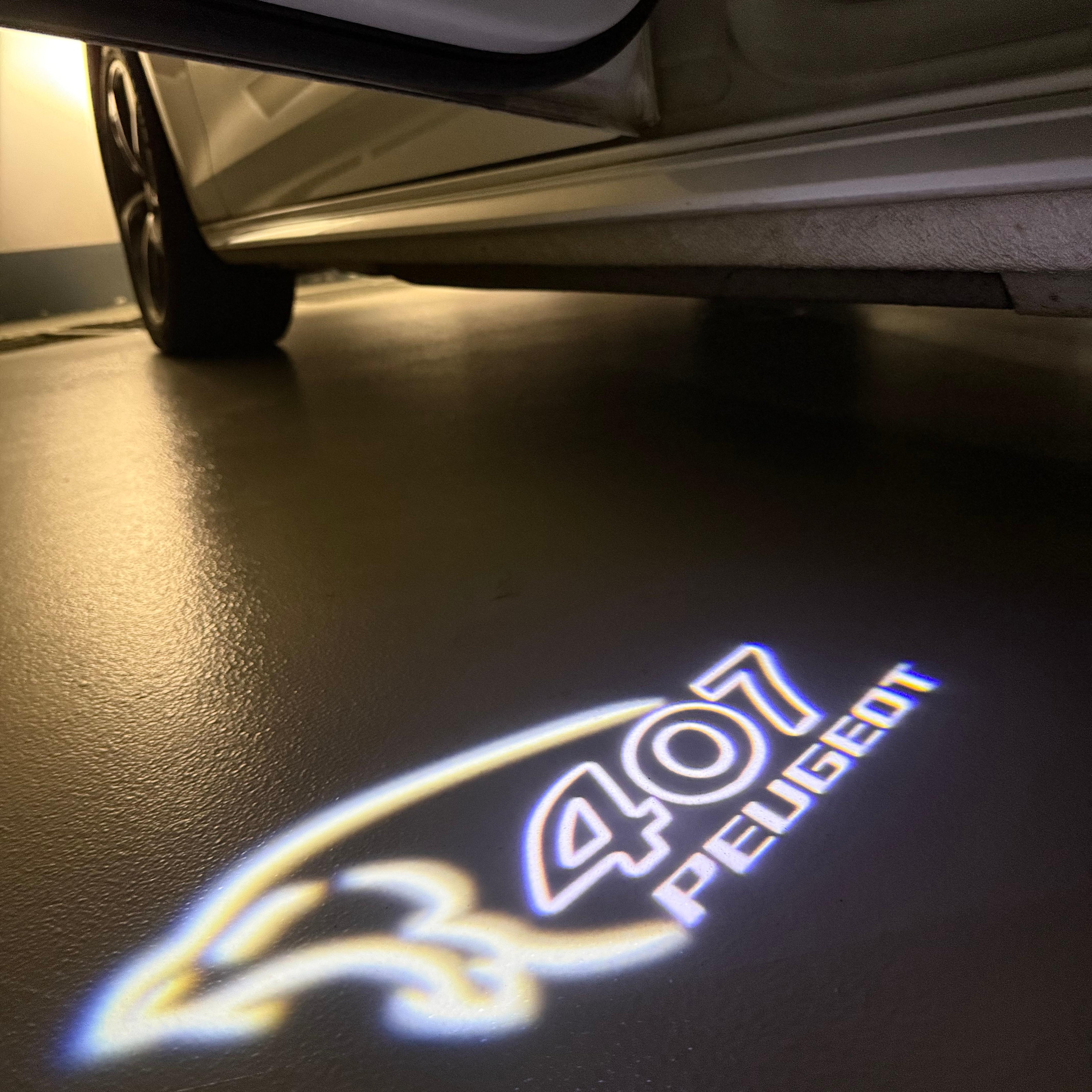 PEUGEOT 407  LOGO PROJECTOT LIGHTS (quantity 1 = 1 sets/2 door lights) Nr.6024q32
