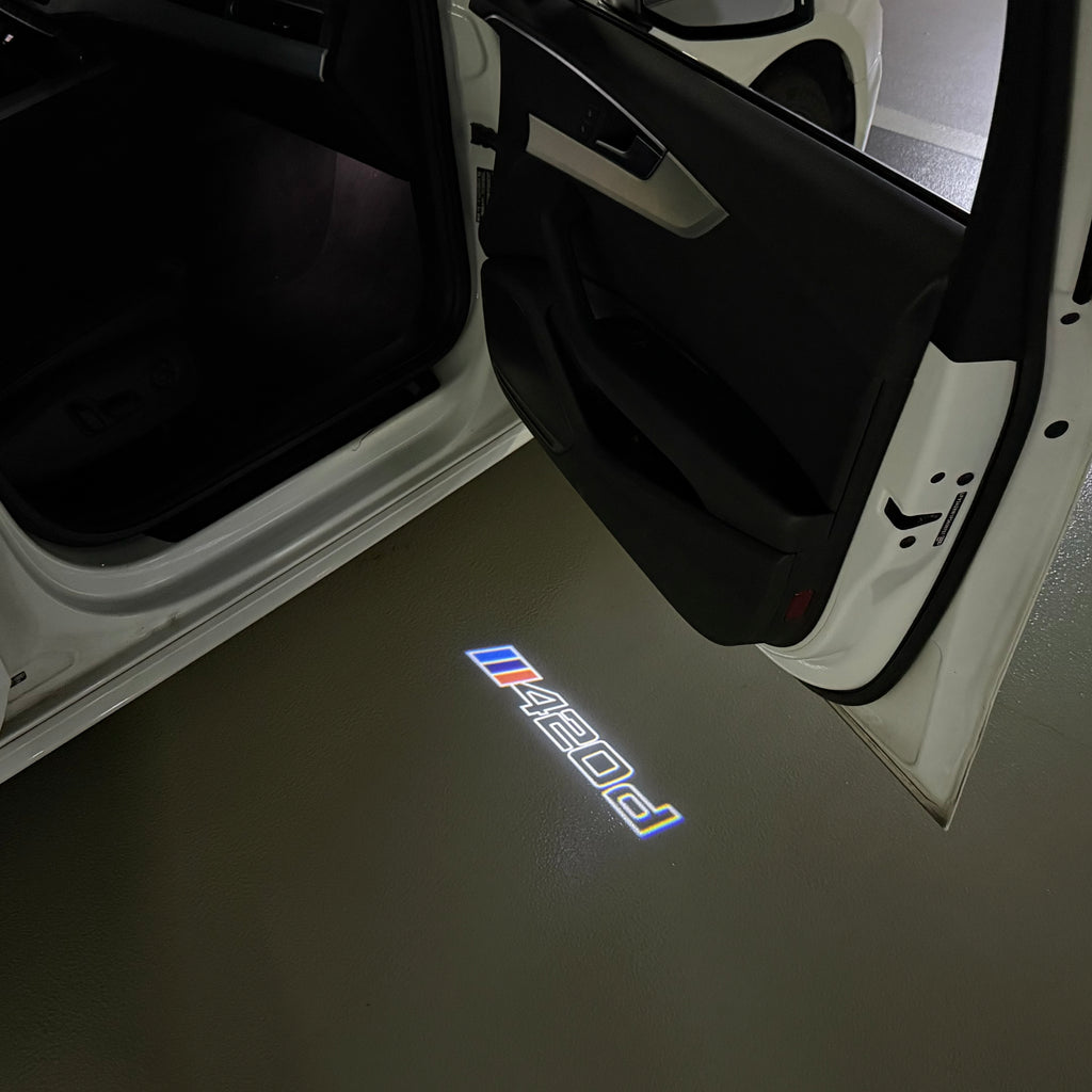 ÉCLAIRAGE DE PROJECTEUR BMW M3 LOGO Nr.24 (quantité 1 = 1 jeux / 2 feux de porte)