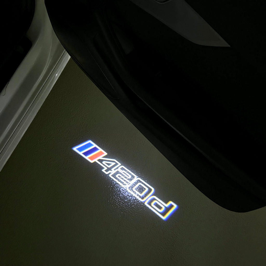 ÉCLAIRAGE DE PROJECTEUR BMW M3 LOGO Nr.24 (quantité 1 = 1 jeux / 2 feux de porte)
