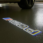 ÉCLAIRAGE DE PROJECTEUR BMW M3 LOGO Nr.24 (quantité 1 = 1 jeux / 2 feux de porte)