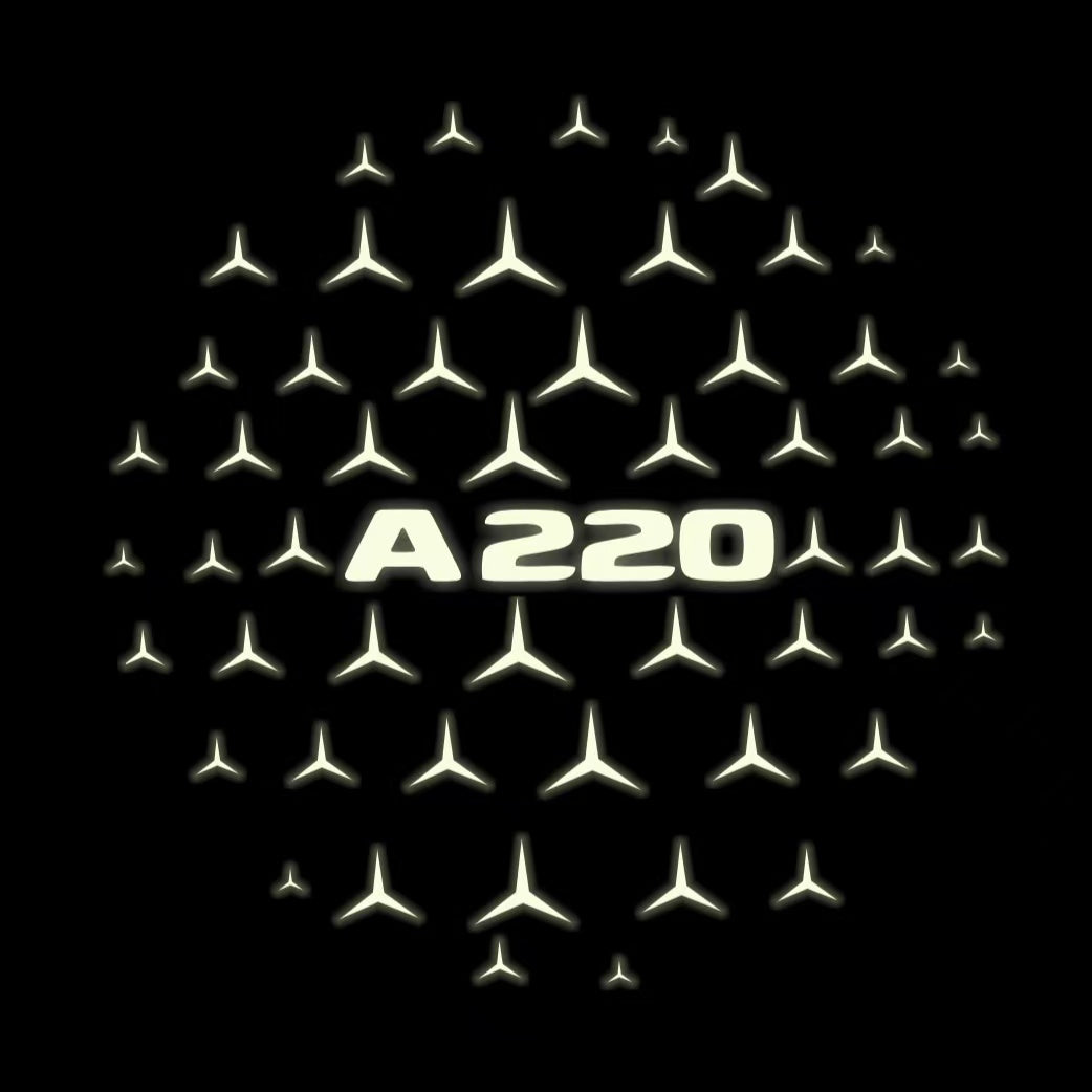 MERCEDES BENZ  A220  LOGO PROJECTOR LIGHTS  (quantity 1 = 1 sets/2 door lights)Nr.03f06