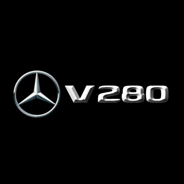 أضواء بروجكتور شعار MERCEDES BENZ رقم 03 (الكمية 1 = 1 مجموعة / 2 أضواء باب)