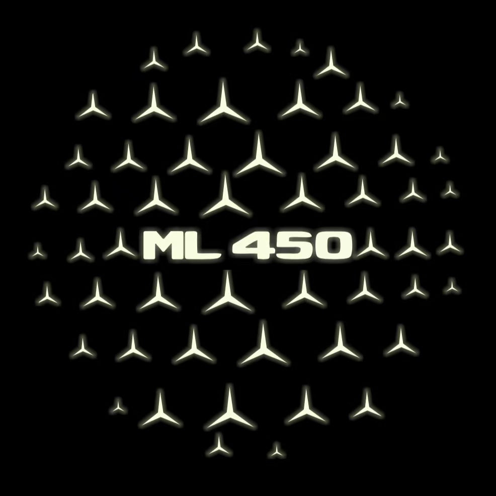 MERCEDES BENZ LOGO PROJECTOT LIGHTS Nr.03 (cantidad 1 = 1 juego/2 luces de puerta)
