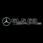 أضواء بروجكتور شعار MERCEDES BENZ رقم 03 (الكمية 1 = 1 مجموعة / 2 أضواء باب)