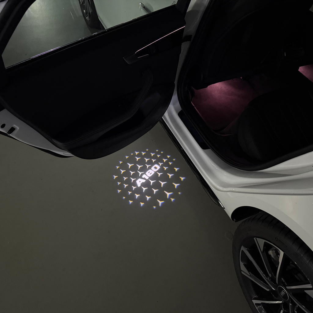 MERCEDES BENZ A180  LOGO PROJECTOR LIGHTS  (quantity 1 = 1 sets/2 door lights)Nr.03f012