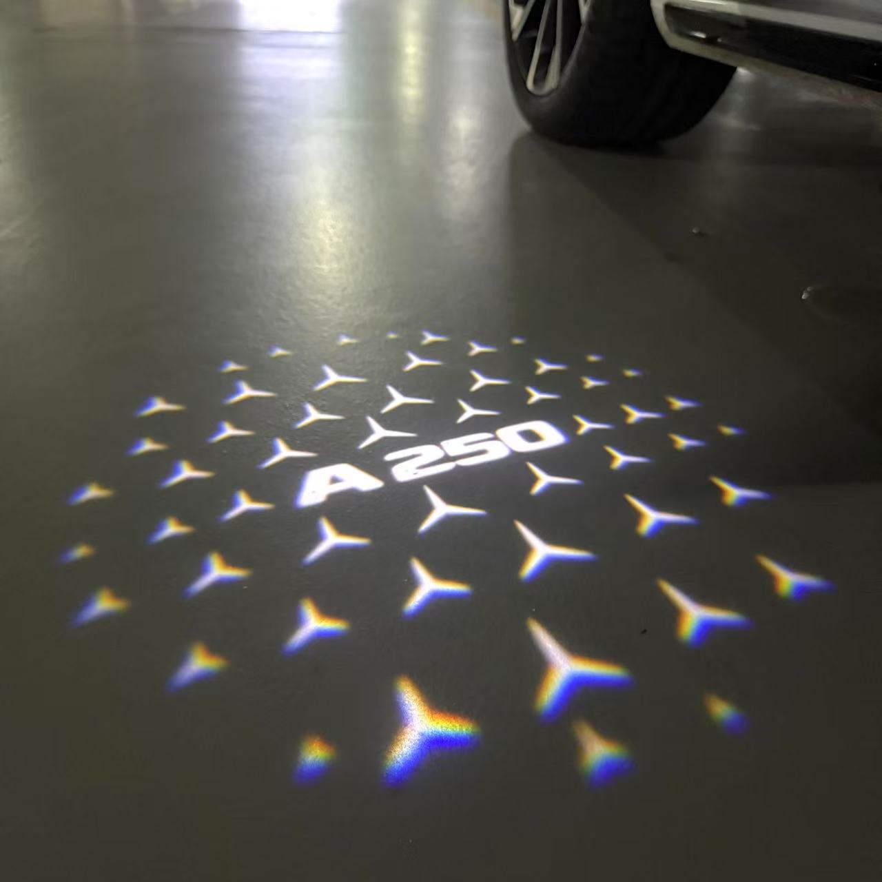 MERCEDES BENZ  A250  LOGO PROJECTOR LIGHTS  (quantity 1 = 1 sets/2 door lights)Nr.03f03