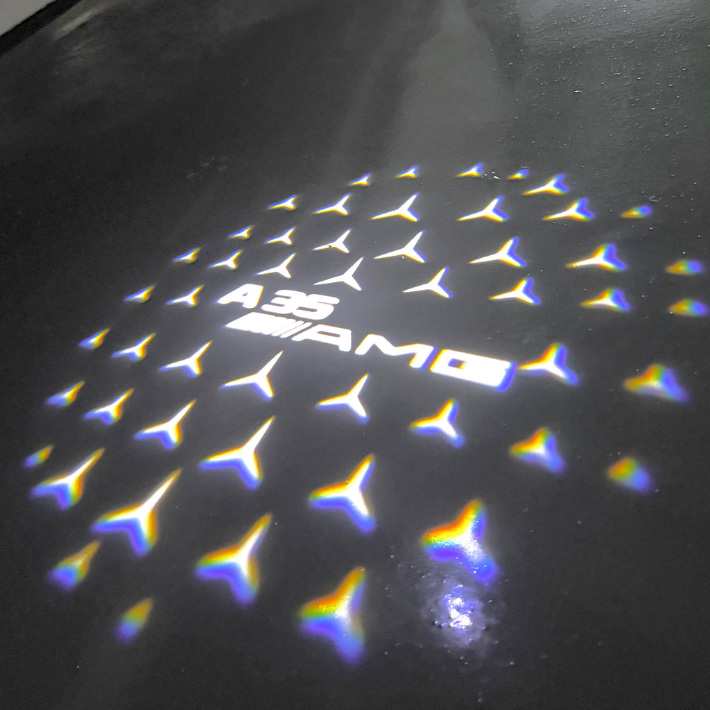 MERCEDES BENZ LOGO PROJECTOT LIGHTS Nr.03 (cantidad 1 = 1 juego/2 luces de puerta)