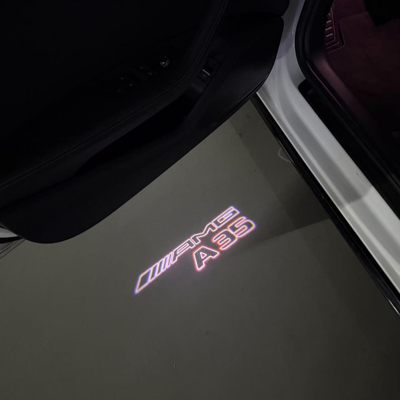 MERCEDES BENZ LOGO PROJECTOT LIGHTS Nr.03 (cantidad 1 = 1 juego/2 luces de puerta)