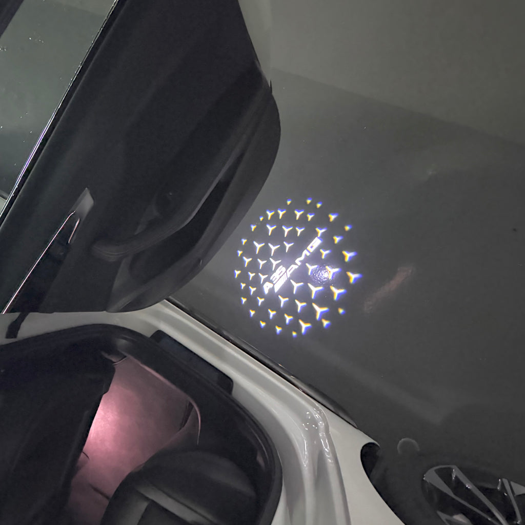 MERCEDES BENZ LOGO PROJECTOT LIGHTS Nr.03 (cantidad 1 = 1 juego/2 luces de puerta)