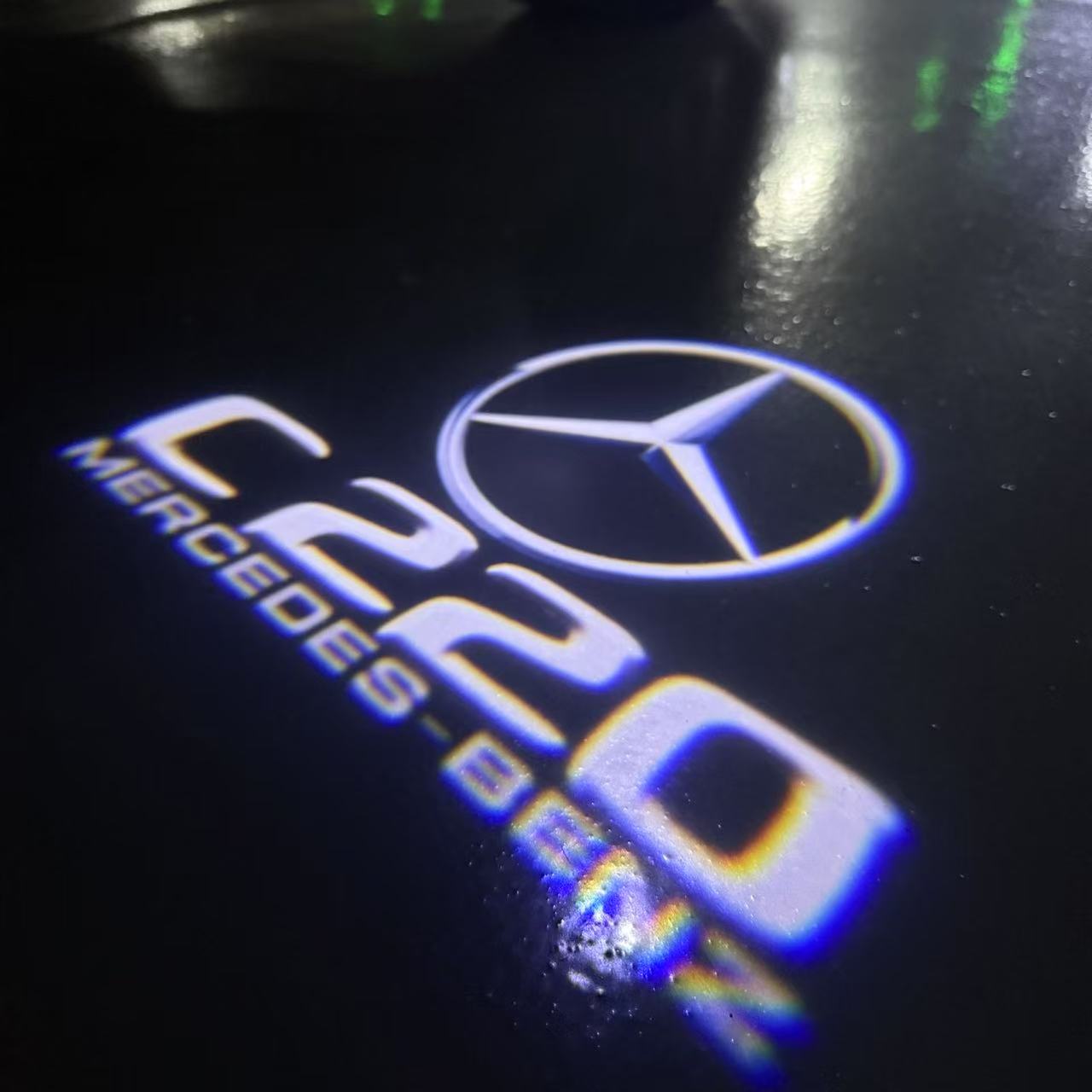MERCEDES BENZ LOGO PROJECTOT LIGHTS Nr.03 (cantidad 1 = 1 juego/2 luces de puerta)