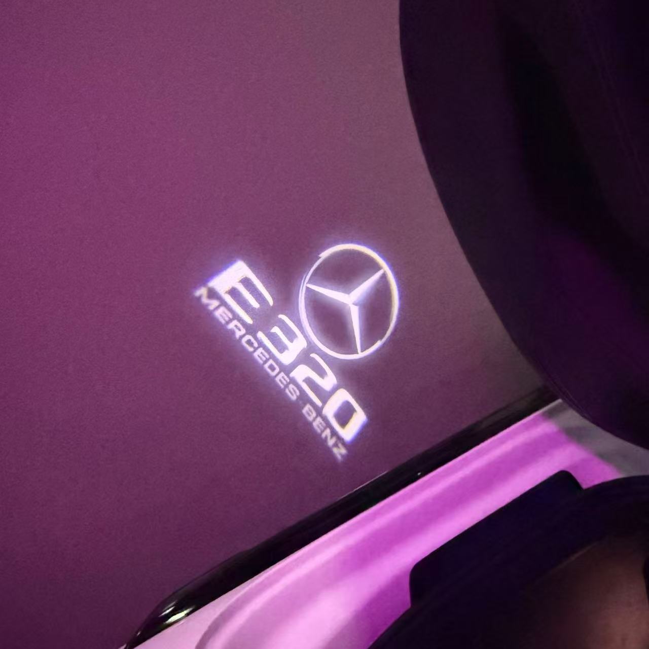 أضواء بروجكتور شعار MERCEDES BENZ رقم 03 (الكمية 1 = 1 مجموعة / 2 أضواء باب)
