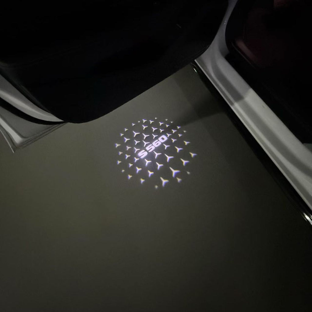 MERCEDES BENZ LOGO PROJECTOT LIGHTS Nr.03 (cantidad 1 = 1 juego/2 luces de puerta)