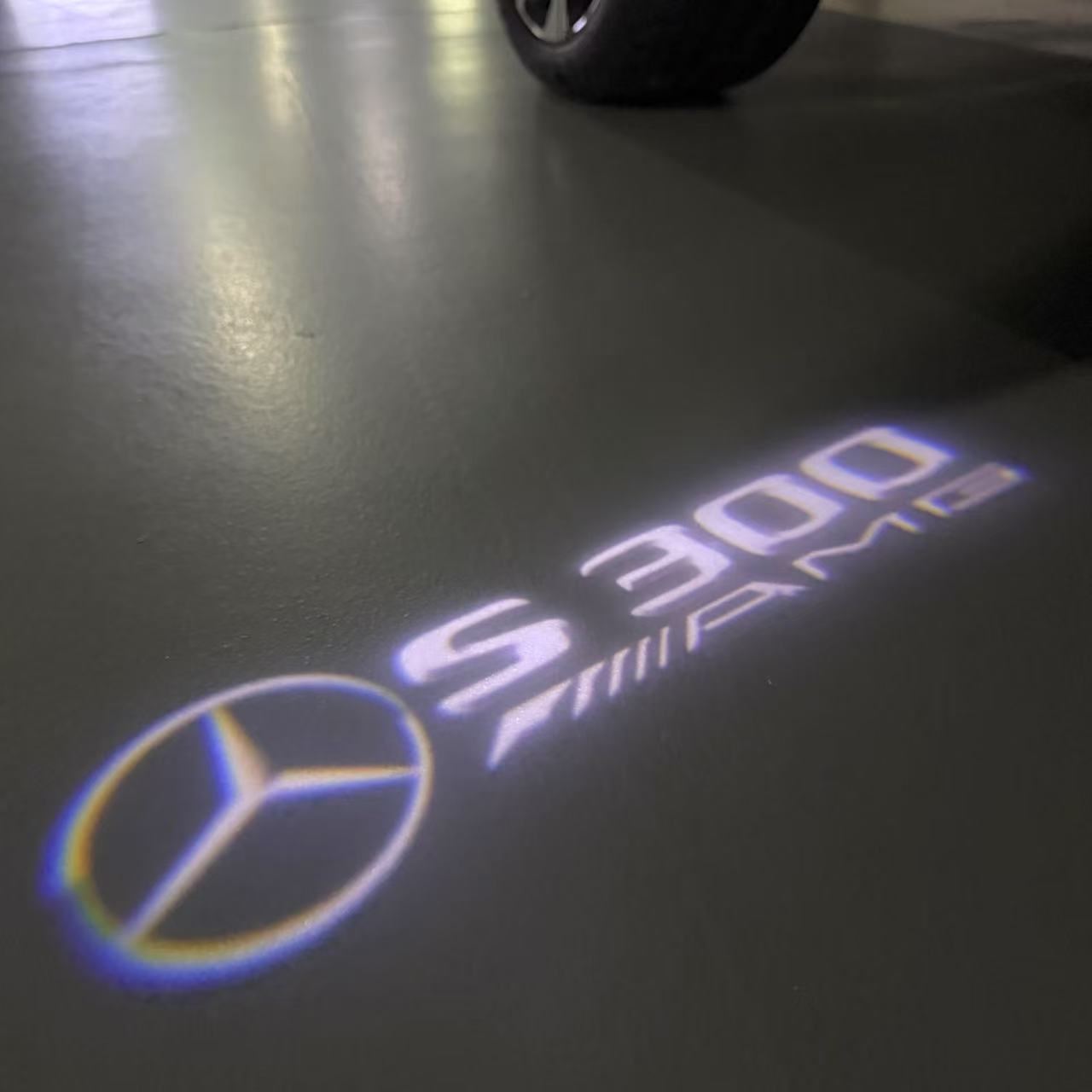 MERCEDES BENZ S 300 LOGO PROJECTOR LIGHTS  (quantity 1 = 1 sets/2 door lights)Nr.03f019
