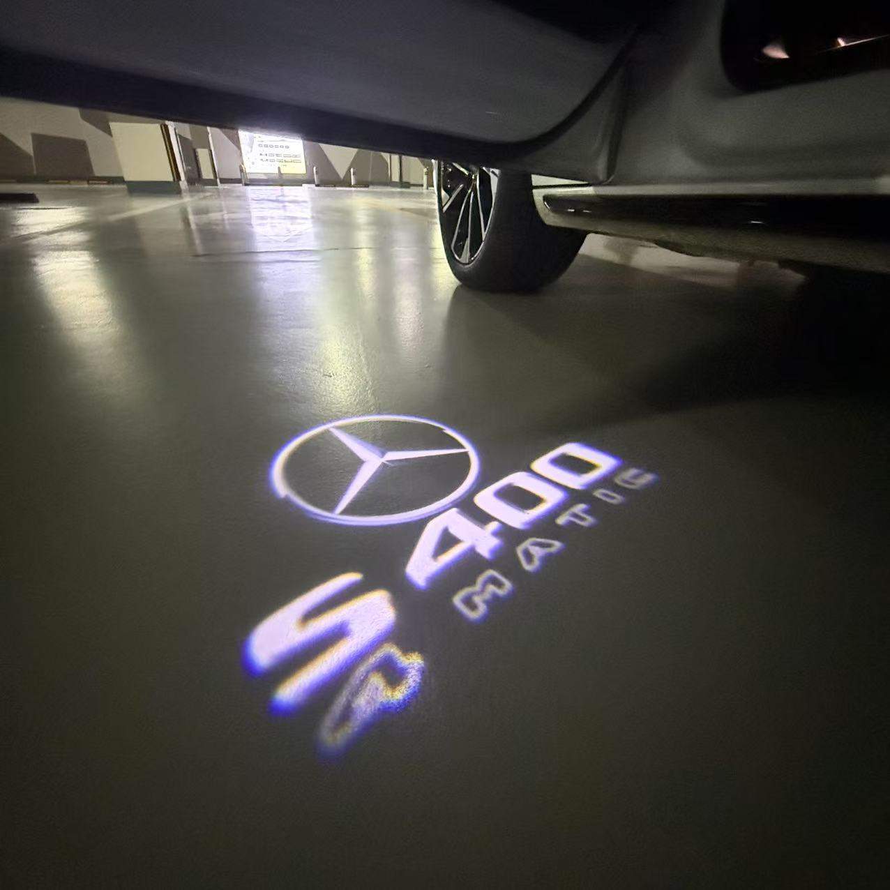 أضواء بروجكتور شعار MERCEDES BENZ رقم 03 (الكمية 1 = 1 مجموعة / 2 أضواء باب)