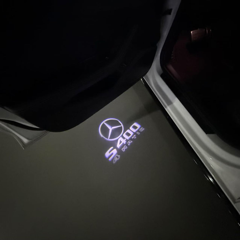 أضواء بروجكتور شعار MERCEDES BENZ رقم 03 (الكمية 1 = 1 مجموعة / 2 أضواء باب)