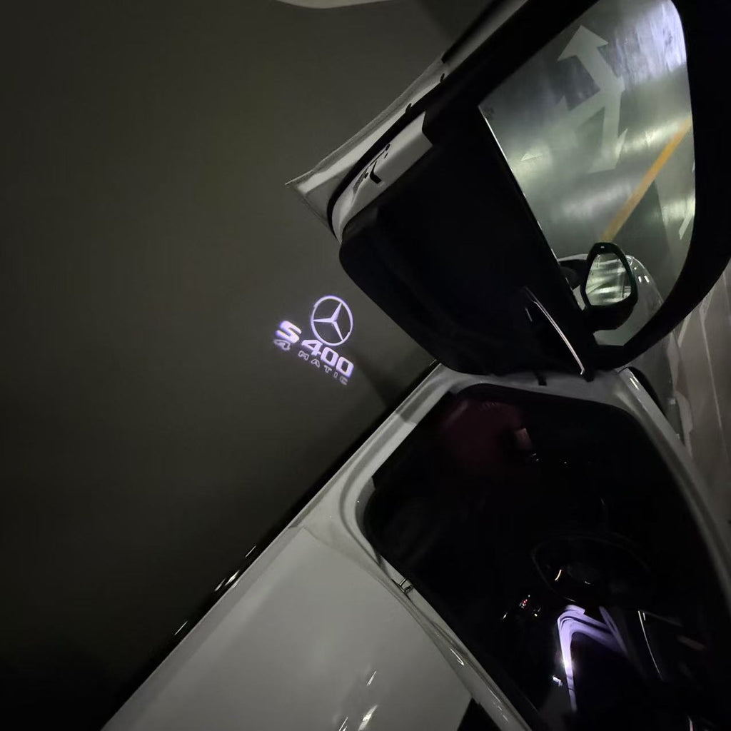 أضواء بروجكتور شعار MERCEDES BENZ رقم 03 (الكمية 1 = 1 مجموعة / 2 أضواء باب)