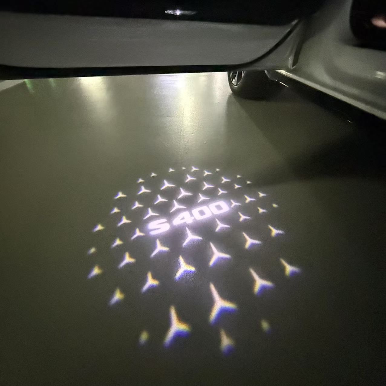 MERCEDES BENZ LOGO PROJECTOT LIGHTS Nr.03 (cantidad 1 = 1 juego/2 luces de puerta)