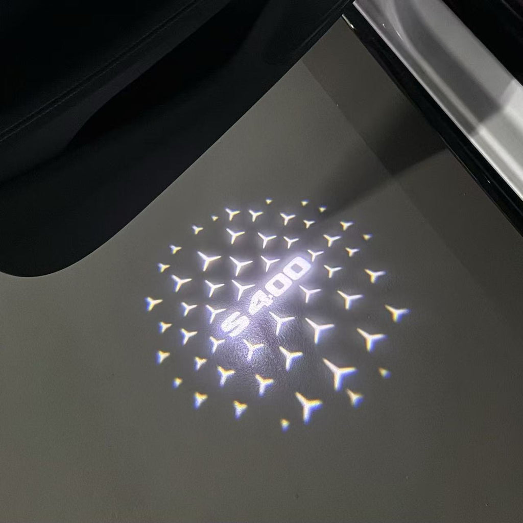 MERCEDES BENZ LOGO PROJECTOT LIGHTS Nr.03 (cantidad 1 = 1 juego/2 luces de puerta)