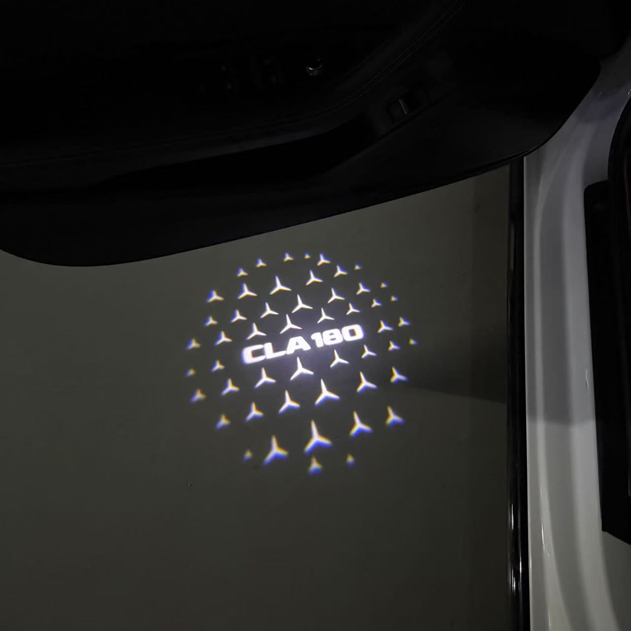 MERCEDES BENZ LOGO PROJECTOT LIGHTS Nr.03 (cantidad 1 = 1 juego/2 luces de puerta)