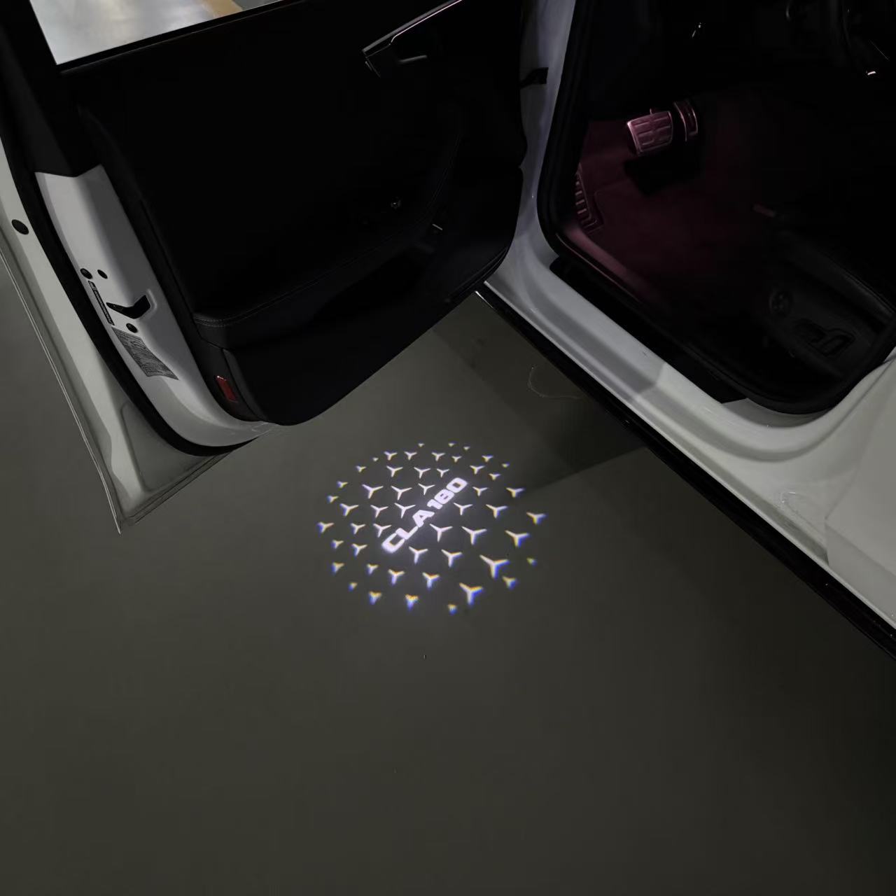 MERCEDES BENZ LOGO PROJECTOT LIGHTS Nr.03 (cantidad 1 = 1 juego/2 luces de puerta)