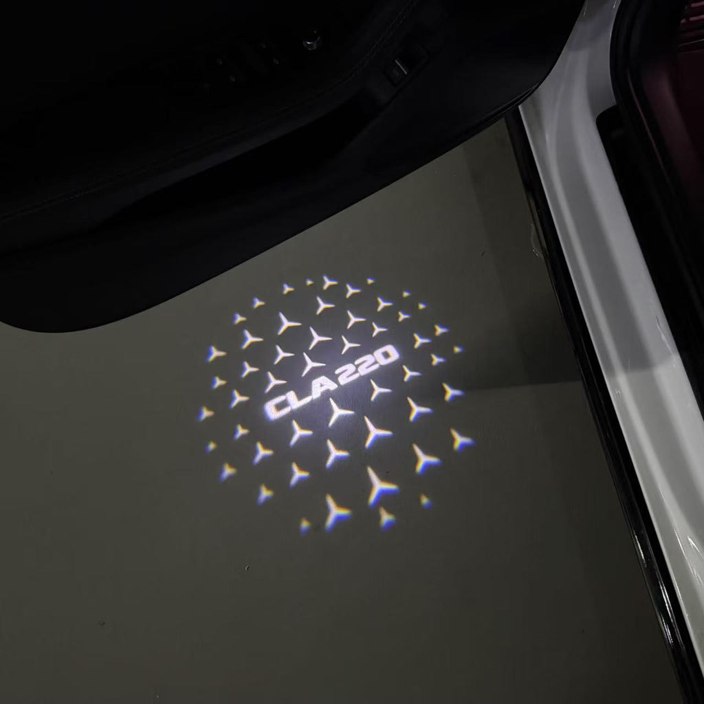 MERCEDES BENZ LOGO PROJECTOT LIGHTS Nr.03 (cantidad 1 = 1 juego/2 luces de puerta)