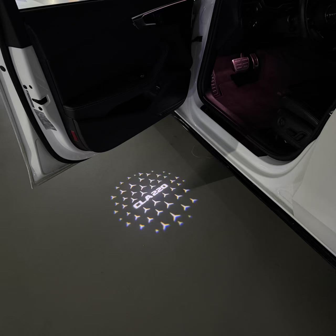 MERCEDES BENZ LOGO PROJECTOT LIGHTS Nr.03 (cantidad 1 = 1 juego/2 luces de puerta)