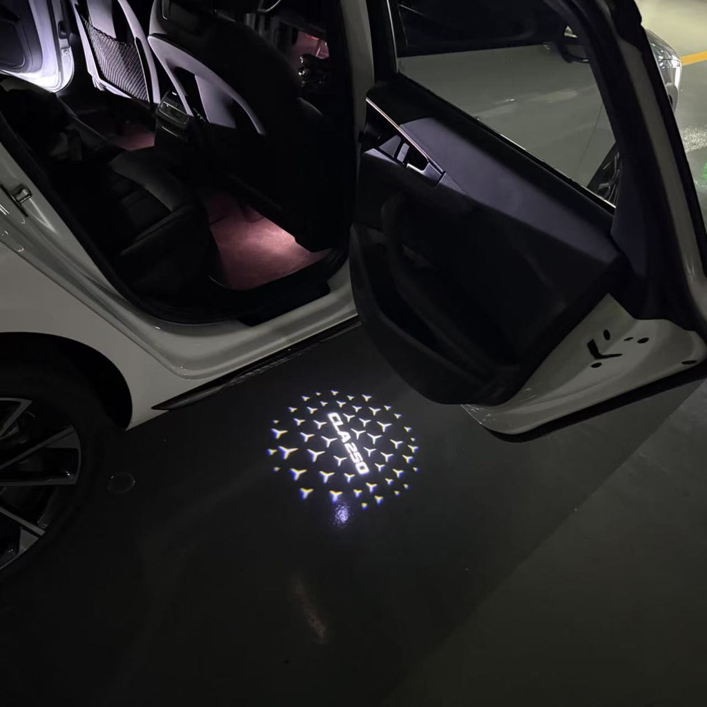 أضواء بروجكتور شعار MERCEDES BENZ رقم 03 (الكمية 1 = 1 مجموعة / 2 أضواء باب)