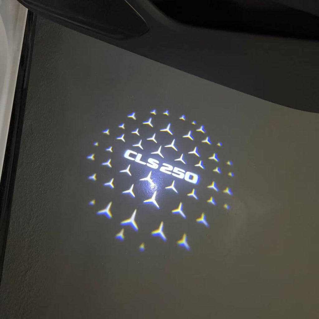 MERCEDES BENZ LOGO PROJECTOT LIGHTS Nr.03 (cantidad 1 = 1 juego/2 luces de puerta)