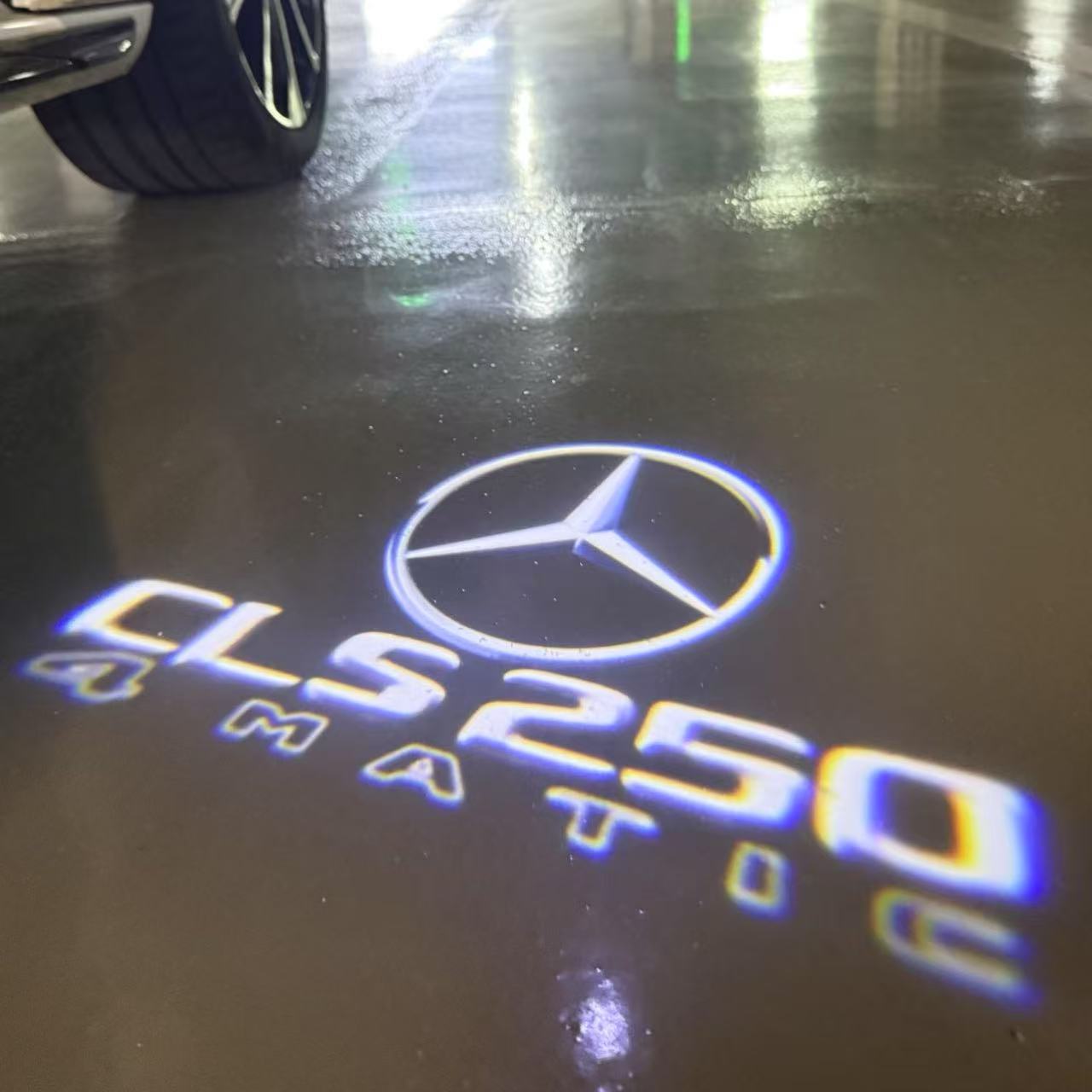 MERCEDES BENZ LOGO PROJECTOT LIGHTS Nr.03 (cantidad 1 = 1 juego/2 luces de puerta)