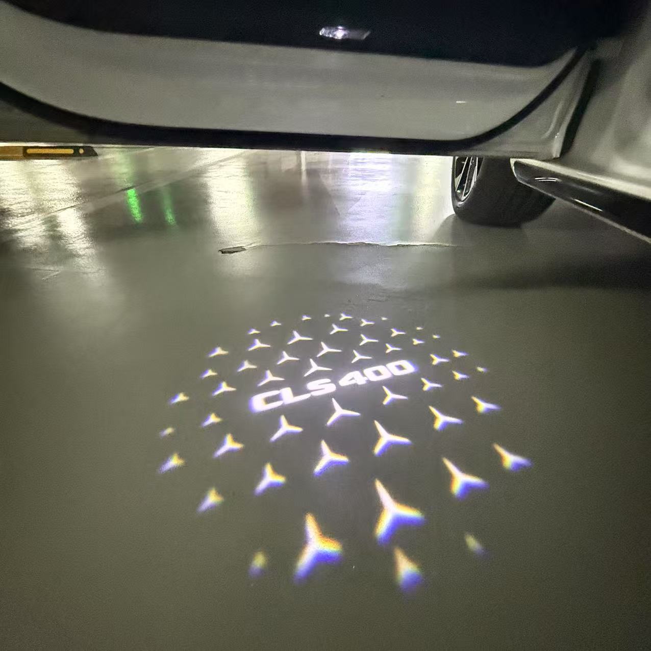 MERCEDES BENZ LOGO PROJECTOT LIGHTS Nr.03 (cantidad 1 = 1 juego/2 luces de puerta)