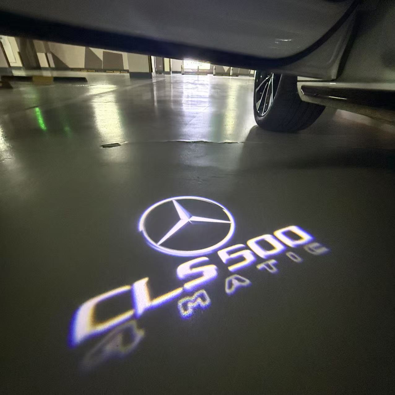أضواء بروجكتور شعار MERCEDES BENZ رقم 03 (الكمية 1 = 1 مجموعة / 2 أضواء باب)