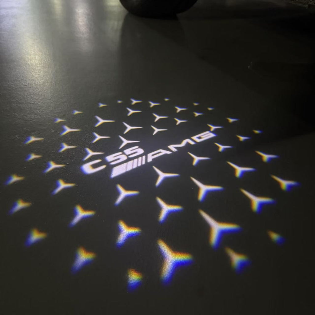 MERCEDES BENZ LOGO PROJECTOT LIGHTS Nr.03 (cantidad 1 = 1 juego/2 luces de puerta)