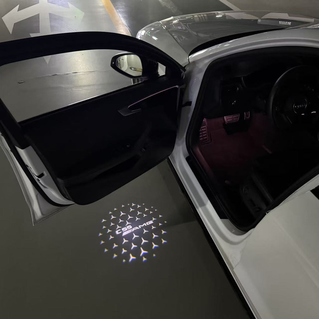 MERCEDES BENZ LOGO PROJECTOT LIGHTS Nr.03 (cantidad 1 = 1 juego/2 luces de puerta)