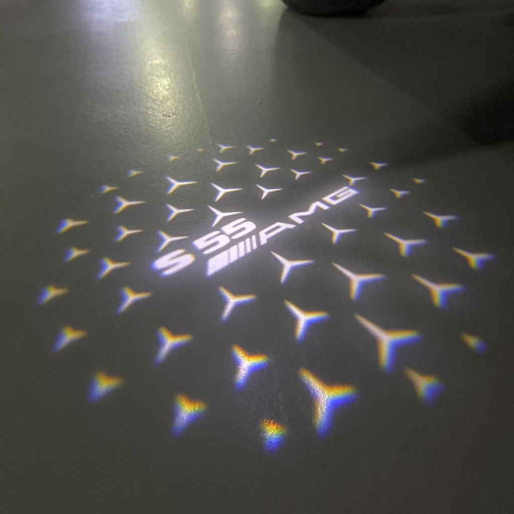 MERCEDES BENZ LOGO PROJECTOT LIGHTS Nr.03 (cantidad 1 = 1 juego/2 luces de puerta)