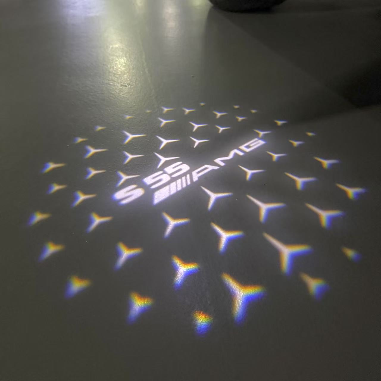 MERCEDES BENZ LOGO PROJECTOT LIGHTS Nr.03 (cantidad 1 = 1 juego/2 luces de puerta)