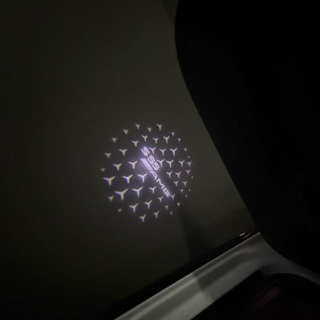 MERCEDES BENZ LOGO PROJECTOT LIGHTS Nr.03 (cantidad 1 = 1 juego/2 luces de puerta)