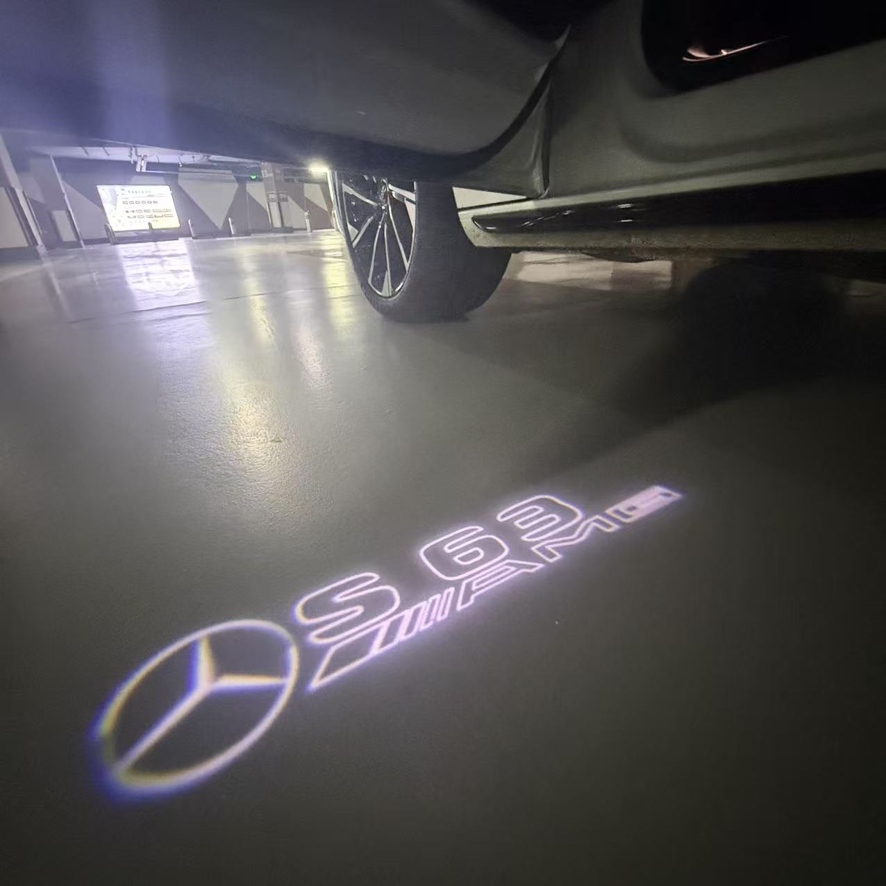 أضواء بروجكتور شعار MERCEDES BENZ رقم 03 (الكمية 1 = 1 مجموعة / 2 أضواء باب)
